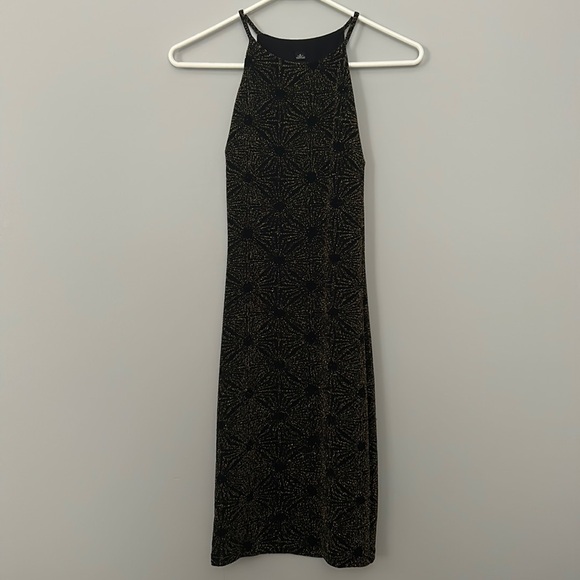Design Lab Black and Gold Bodycon Dress in Size Medium - Picture 3 of 10